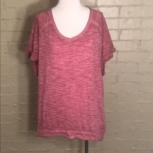 Umgee Red Burnout Tee :L